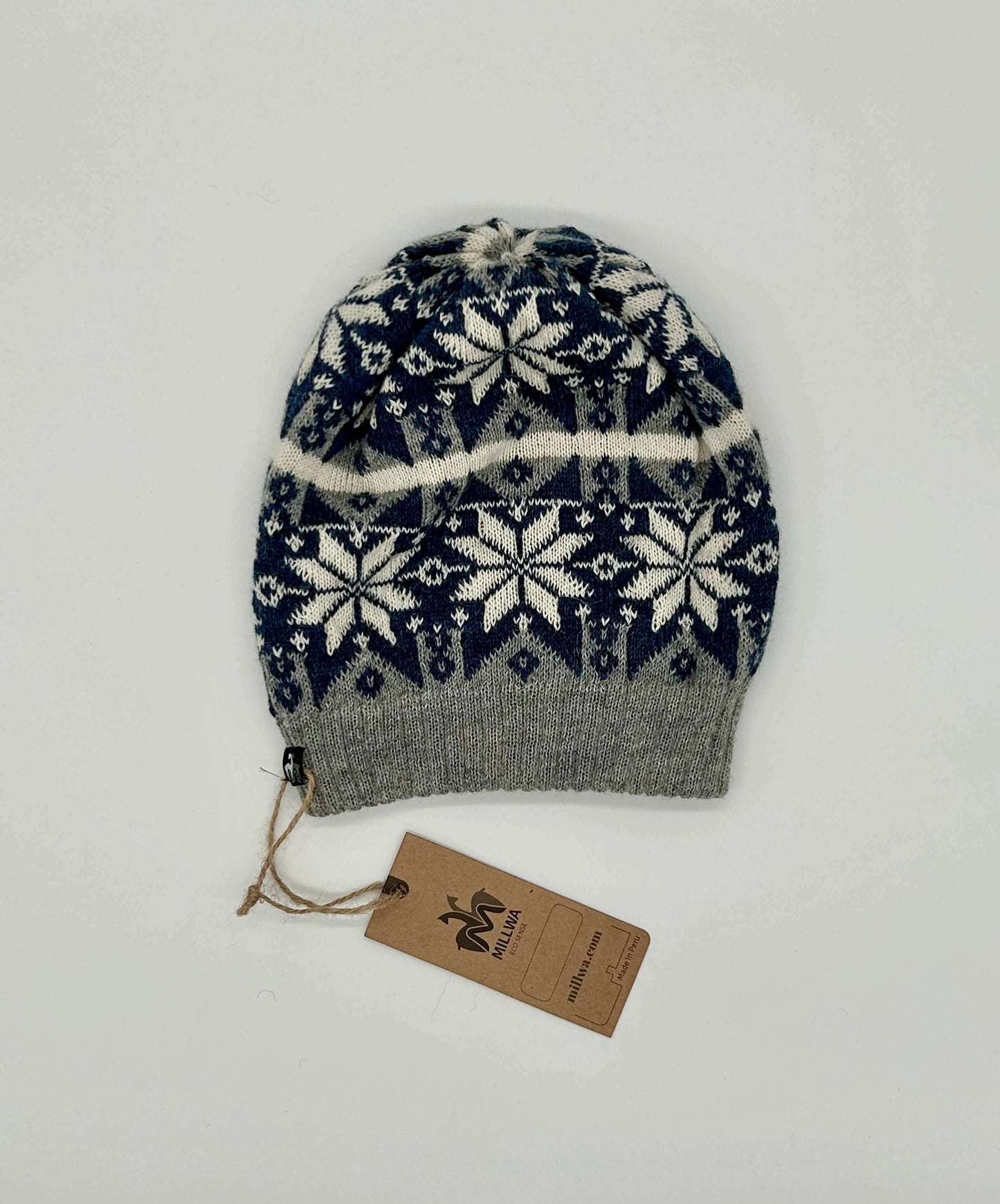 Kuschelweiche Mütze aus 100% Baby-Alpakawolle | Vielfältige Designs in Grau, Weiß, und Navy & Warm durch kalte Tage