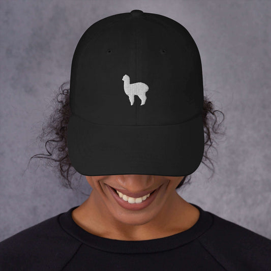 Bestickte Cap mit Alpaka Silhouette | Selbstgestaltetes Tiermotiv & Cooles Streetwear-Accessoires für Tierliebhaber