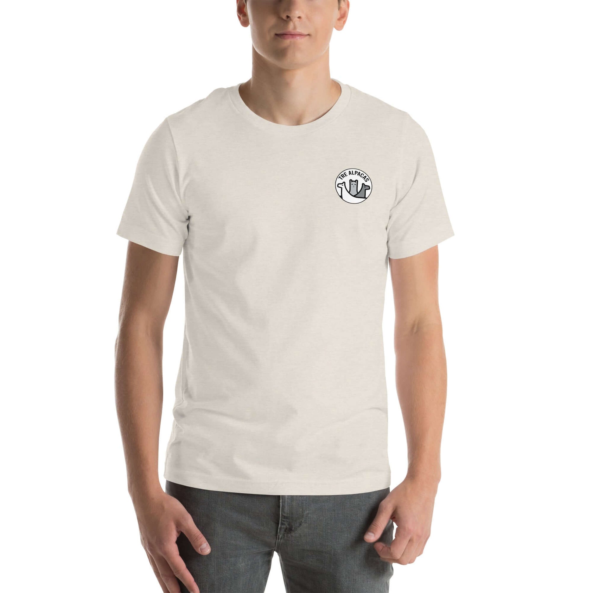 100% Baumwoll-T-Shirt mit Alpaka-Motiv, bequemer Schnitt